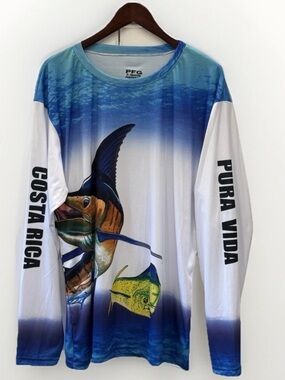 PFG Style Fishing Shirt 3XL Marlin Costa Rica UV Performance